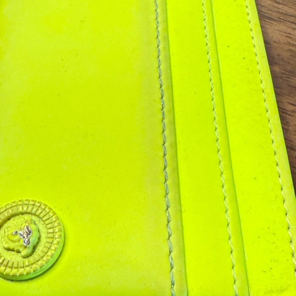 Versace Neon Yellow Card Holder - Picture 4 of 10